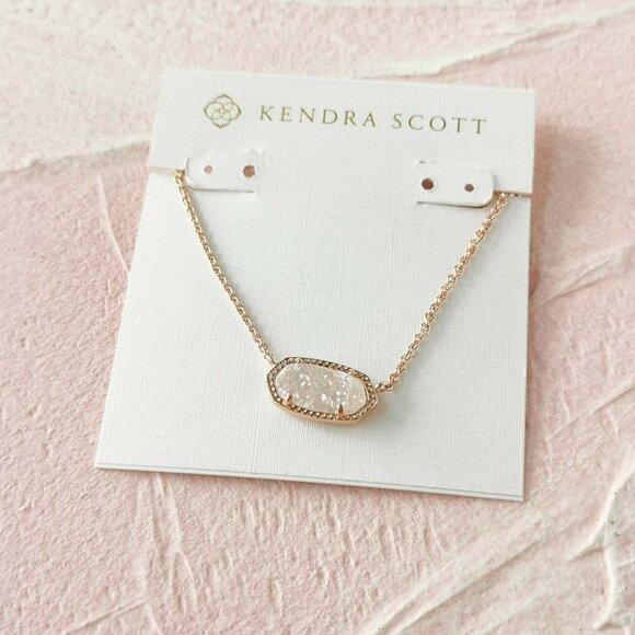 Kendra Scott Elisa Drusy Rose Gold Necklace - Picture 1 of 3